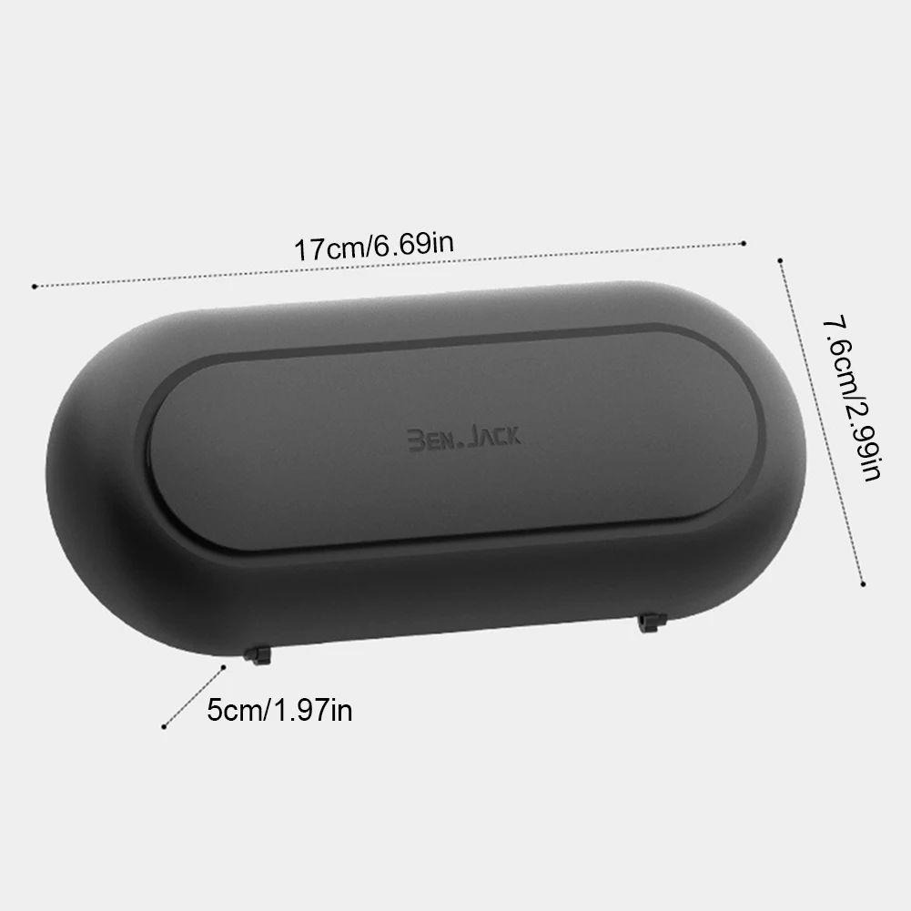 

Universal Car Interior Glasses Case Built-in Fiber Velvet Protection ABS Sunglasses Box Sun Visor Buckle Storage Box Bill Card