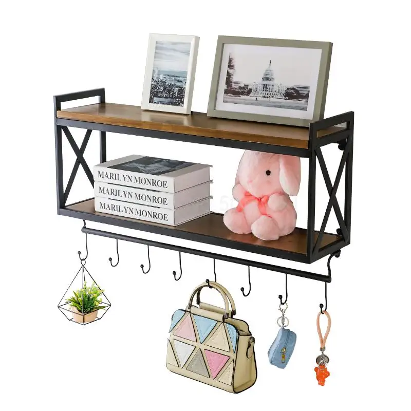 Настенный стеллаж для кухни полочка приправ дюйма из кованого железа | Дом и сад