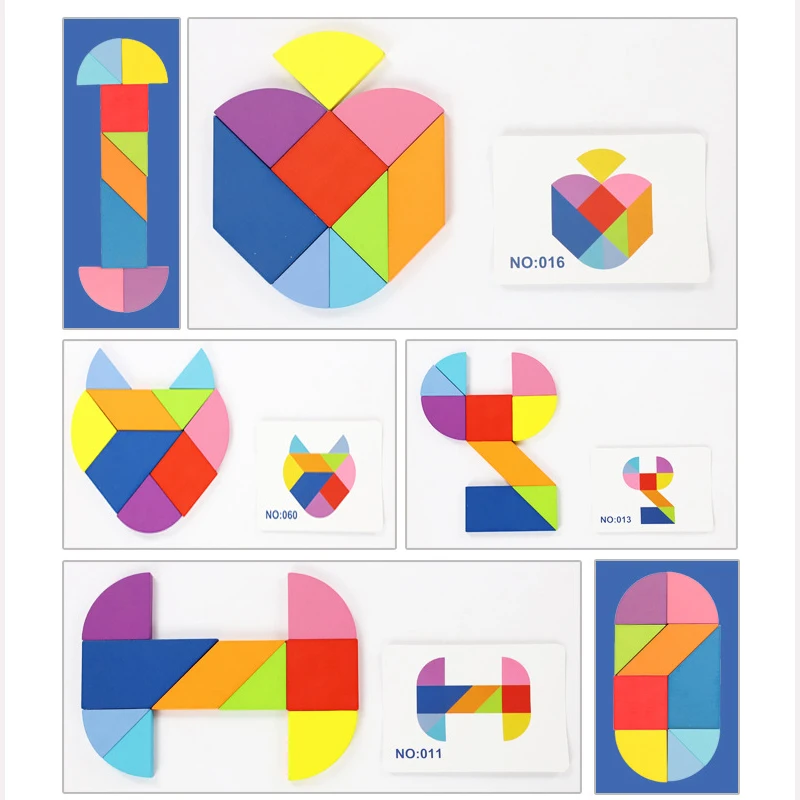 Творческая головоломка 4 стиля Детские деревянные игрушки пазлы Обучающие