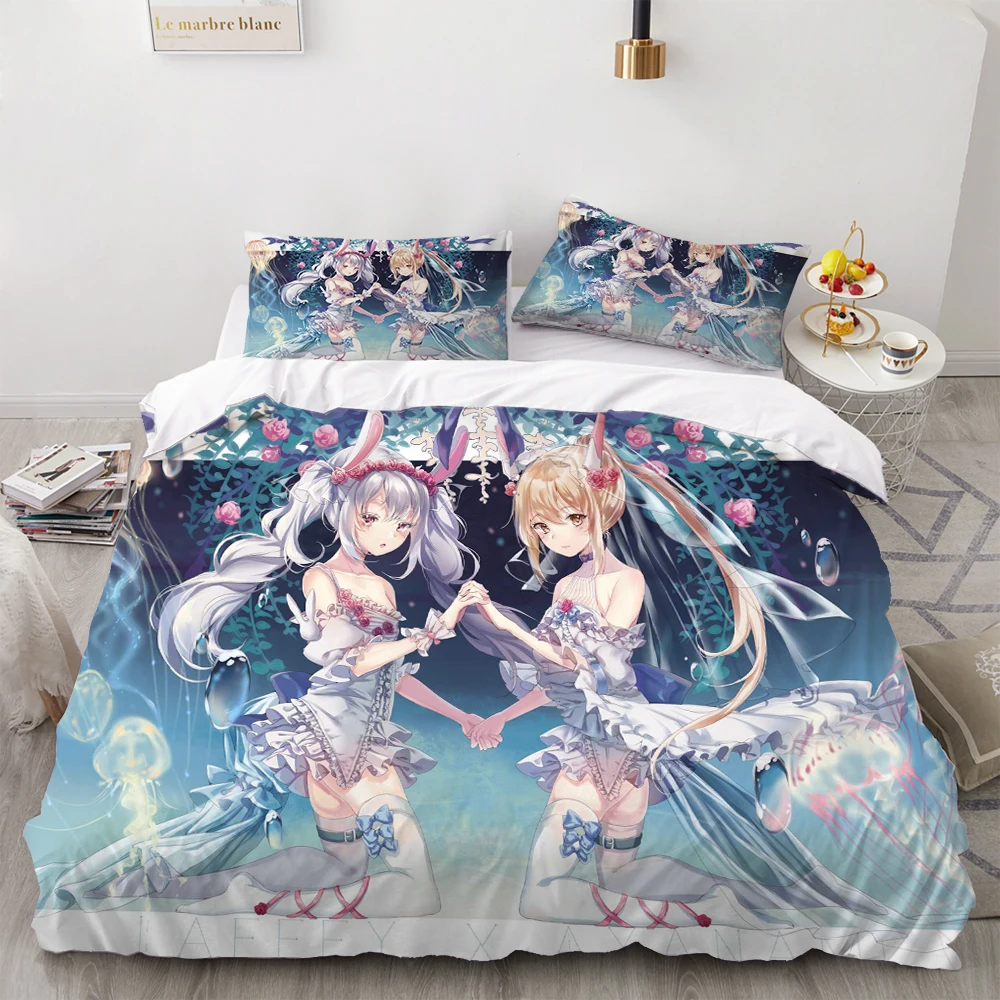

2/3 Pieces Sexy Girls Animation Bedding Set Japan Anime Duvet Cover For Bedroom Bed Quilt Cover 100% Microfiber Fabric Cover Set