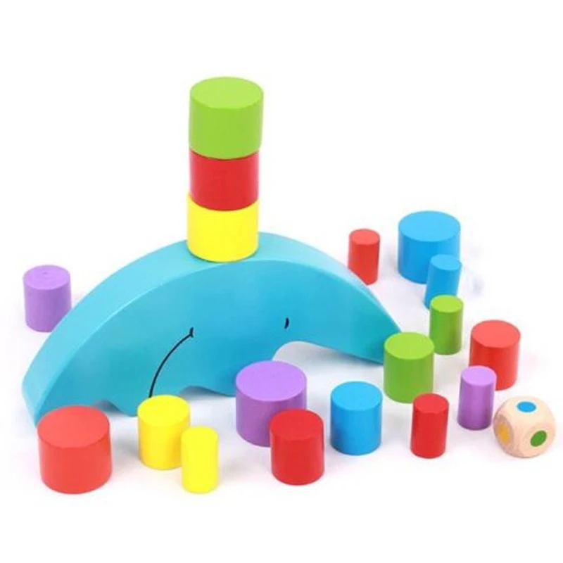 

Moon Balancing Frame Baby Early Learning Toy Montessori Teaching Aids Moon Balance Colorful Early Development Wood Blocks Toys