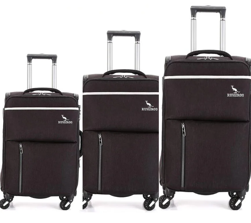 3 pieces luggage set Carrylove 2" 24" 2" дюймов, мягкий чехол на колесиках для путешествий, Дизайнерская Дорожная коробка из Оксфорда, комплект из 3 предметов для багажа - Цвет: 3 pieces luggage set