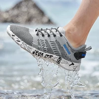 mens water sports shoes non slip outdoor wear resistant breathable hiking beach quick drying outdoor fishing wading shoes laces