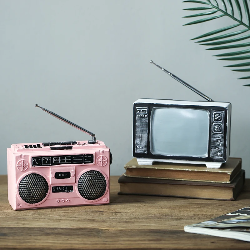 Скульптура в стиле ретро аксессуары для домашнего декора ТВ-приемник/Радио