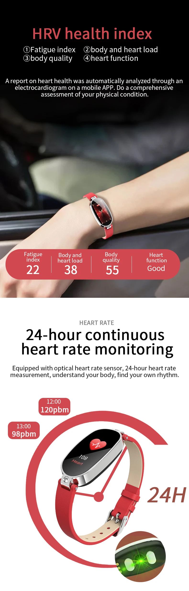 TKYUAN B79 Смарт-часы для женщин PPG+ ECG Дамский умный Браслет монитор сердечного ритма кровяное давление напоминание о звонке умный Браслет