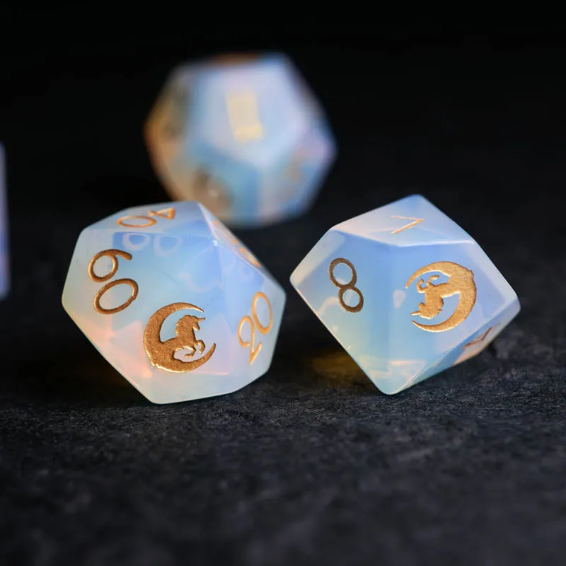 

7Pcs Opal Running Group Dice Coc Running Group Cthulhu Running Group Dnd Dice Trpg Dice 20-Sided Dice Gem