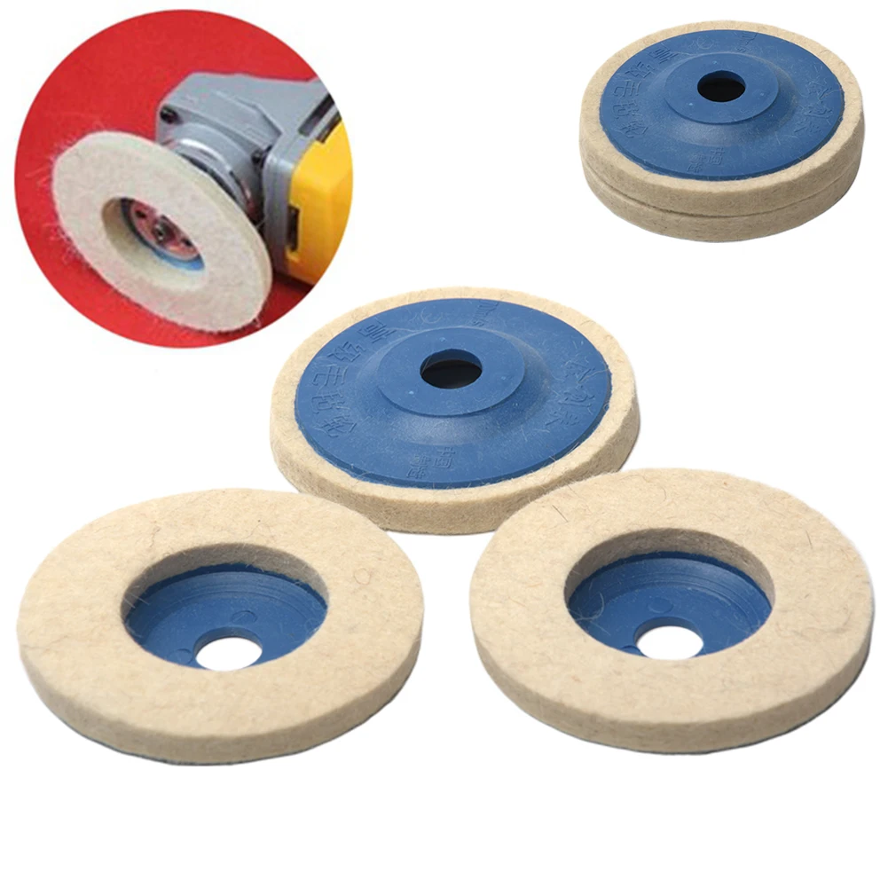 

3pcs Multifunctional 4inch 100mm Useful Abrasive Tools Mirror Glass Home Round High Density Polishing Artificial Wool Wheel