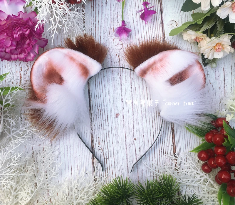 Головной убор ручной работы с снежным леопардом обруч для волос косплея KC