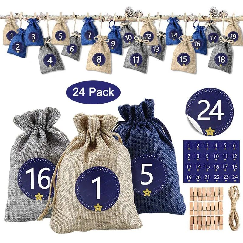 

Linen gift jewelry bag wedding birthday party Christmas packaging storage linen bag drawstring candy bag spot