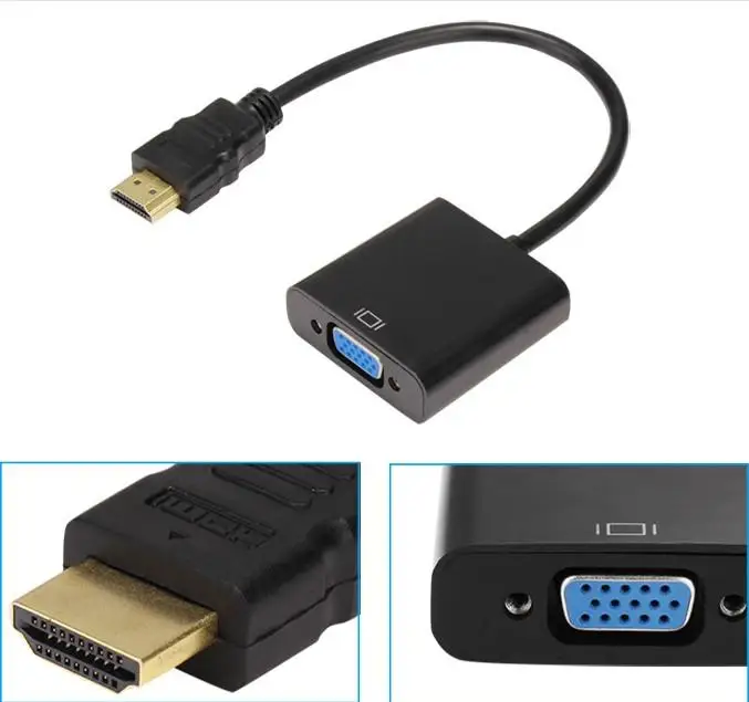 HDMI в VGA конвертер адаптер кабель видео для ПК ТВ коробка Компьютер дисплей
