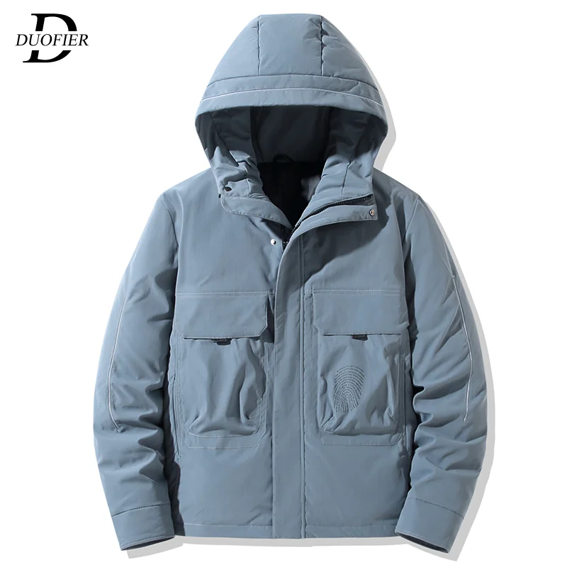 

Мужская куртка на белом утином пуху, теплая уличная парка с защитой от ветра и мерцания до-30 градусов, новинка зимы 2023