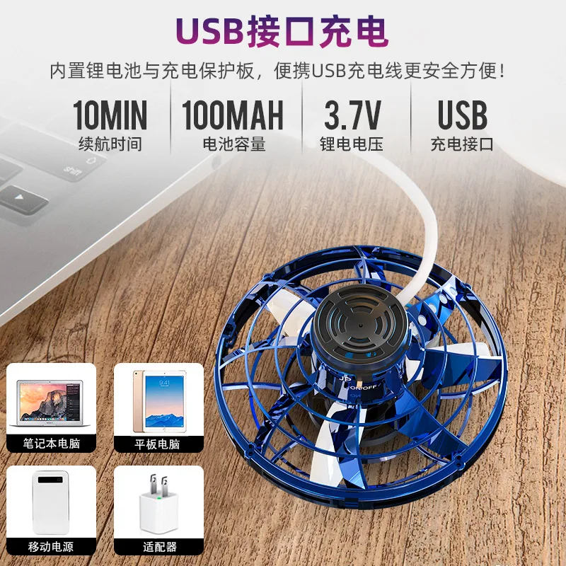 Flynova Радиоуправляемый мини Дрон НЛО квадрокоптер Fingertip Upgrade Flight Gyro Flyin Spinner