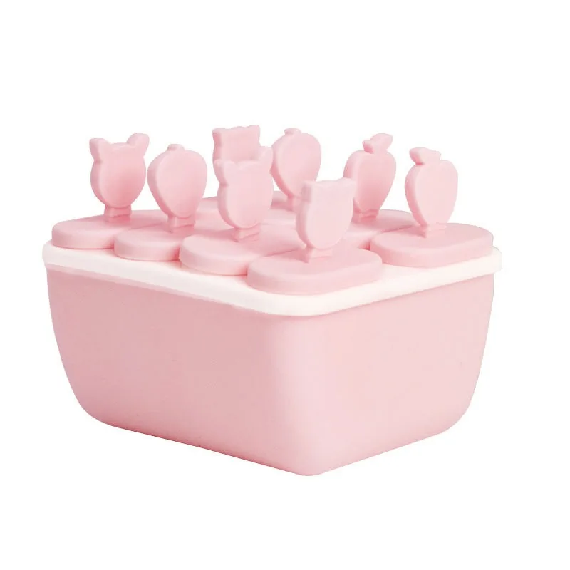 

8 Cell Silicone Molds Ice Cream Chocolate Molds Ice Cube Tray Food Safe Popsicle Maker DIY Homemade Freezer Ice Lolly Mould