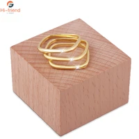 fashion creative trends handmade square ring women simple jewelry golden diamond ring party gift jewelry