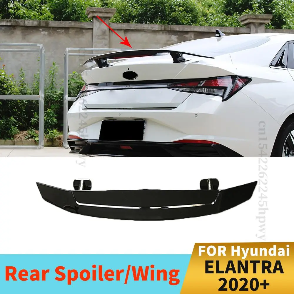 Rear Trunk Spoiler Wing Tuning Accessories Facelift Racing Sport Air Deflector For Hyundai Elantra 2020 2021 2020+ Boot Lip