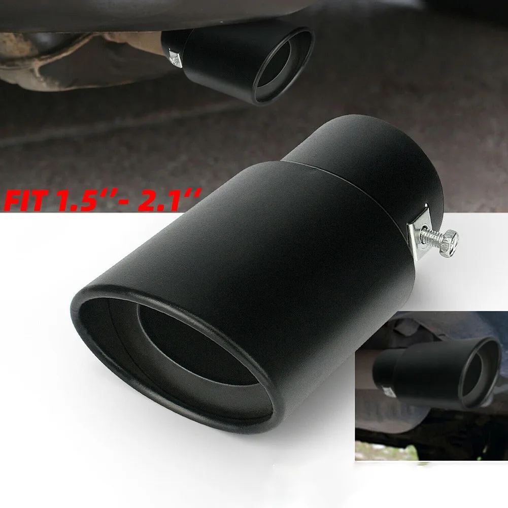 

Черная прямая Автомобильная выхлопная труба глушитель наконечник горловина нержавеющая сталь 62 мм для любой автомобильной выхлопной труб...