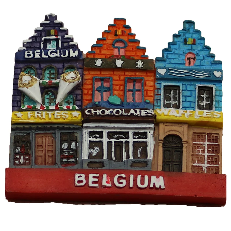 Бельгия креативный путешествие Шведский магнит для холодильника путешествия