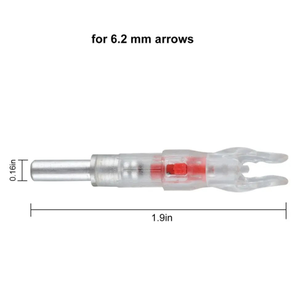 

6/12Pcs Automatic LED Shooting Archery Arrows Lighted Nocks 6.2mm Arrow Nock Tail Archery Hunting Shooting Arrow Accessories