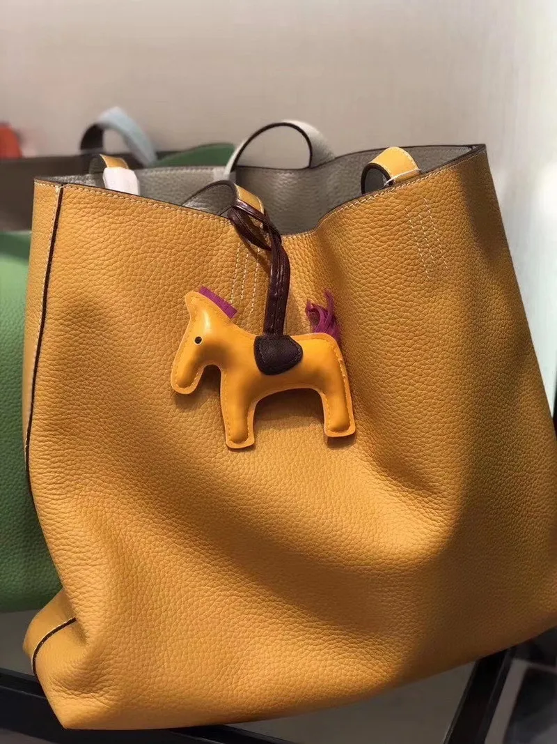 

Guangzhou h home double-sided leather shopping bag top layer leather tote bag leather women's bag versatile hand bag