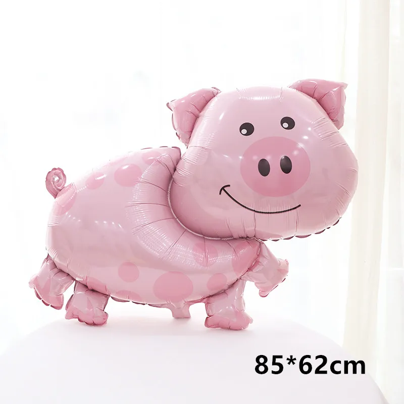 Big pig 1 шт. воздушные шары из фольги, большая голова свиньи, форма джунглей, милые розовые животные, вечерние декоративный шар, фото реквизит для праздника, дня рождения, свадьбы - Цвет: Big pig