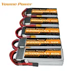 Аккумулятор Youme ру Lipo 4s, 14,8 в 5000 мАч 5200 мАч 6200 мАч 6500 мАч 3300 мАч 60C, для радиоуправляемых машинок, дронов, вертолетов, лодок, Разъем XT60