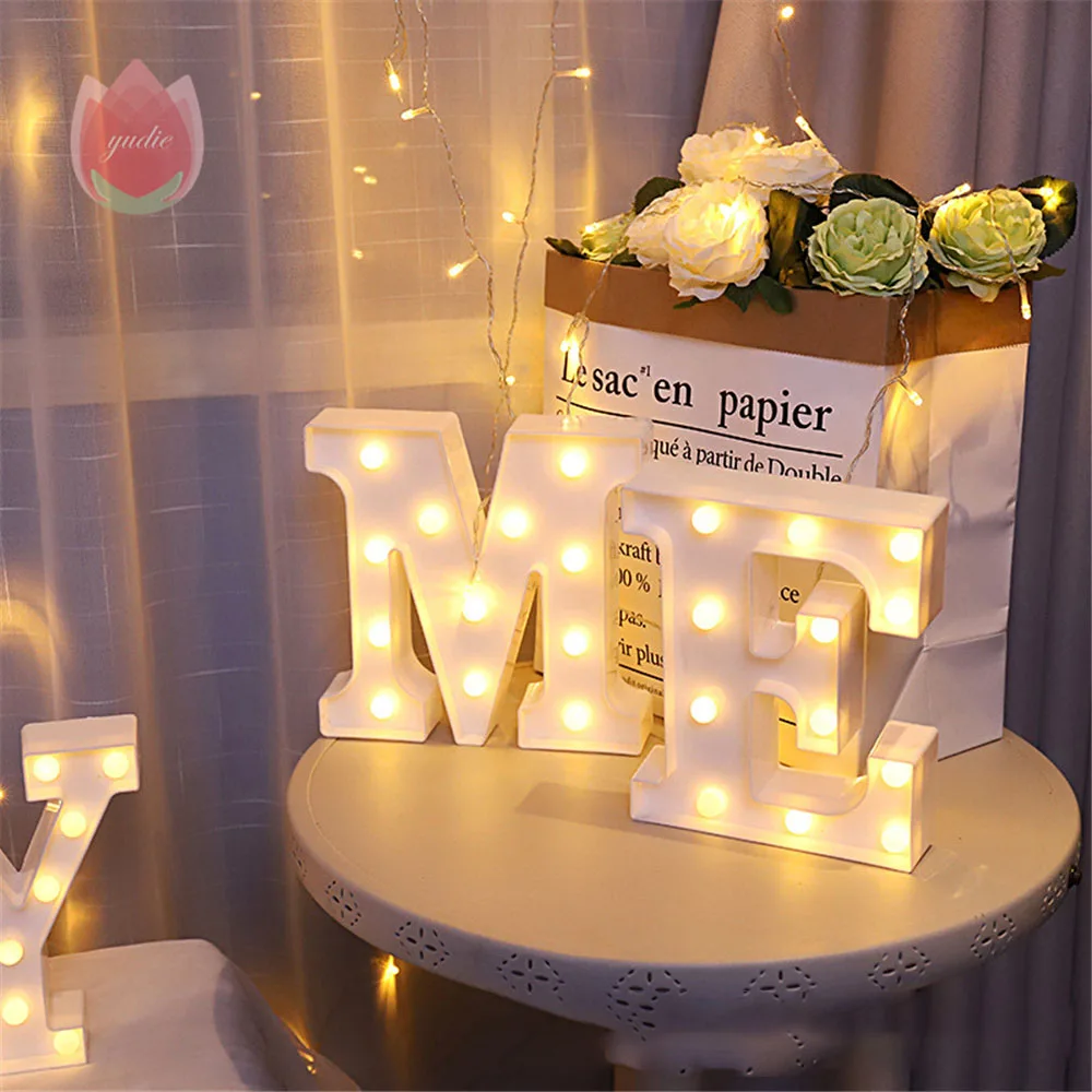 

3D LED Night Light 26 Letters 0-9 Numbers Lamp Wall Hanging Lamp indoor Decoration Wedding Party Birthday Christmas Decoration