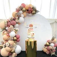 105pcs baby shower decorations for girl pink balloon garland arch kit peach macaron gold confetti balloons birthday party decor