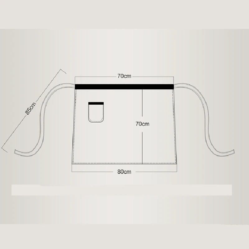 Фартук шеф-повара для ресторана Короткая Талия хлопок приготовления пищи работы