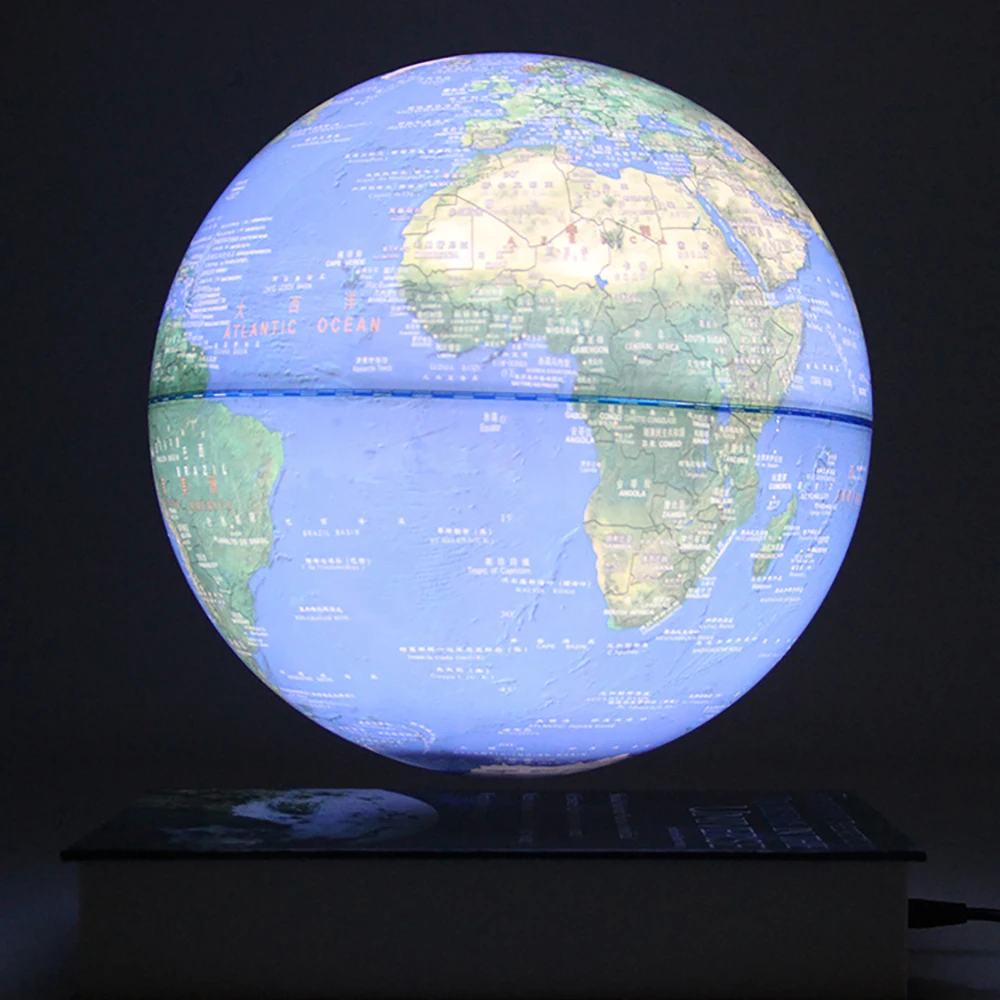 Домашнее украшение магнитная левитация 8 дюймов вращающаяся земля плавающий шар