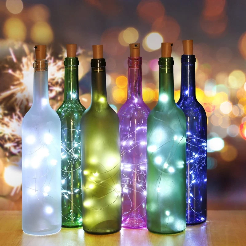 

10 PCS Wine Bottle Lights Decorative Cork Crafts Lights For DIY Bottle Weddings Party Birthday Decor