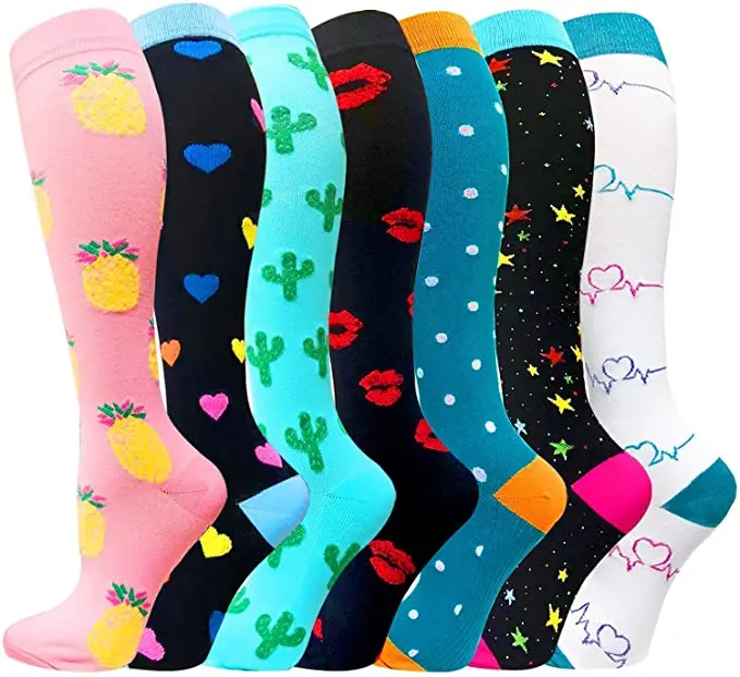 7 Pairs/Set High Quality Durable Mens And Womens Sports Compression Socks Cycling Socks Fit For Running
