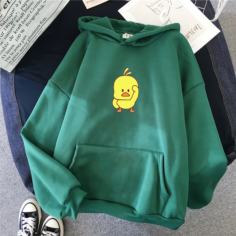 Shellsuning/Зимние Повседневные Флисовые женские толстовки с капюшоном рисунком Kawaii
