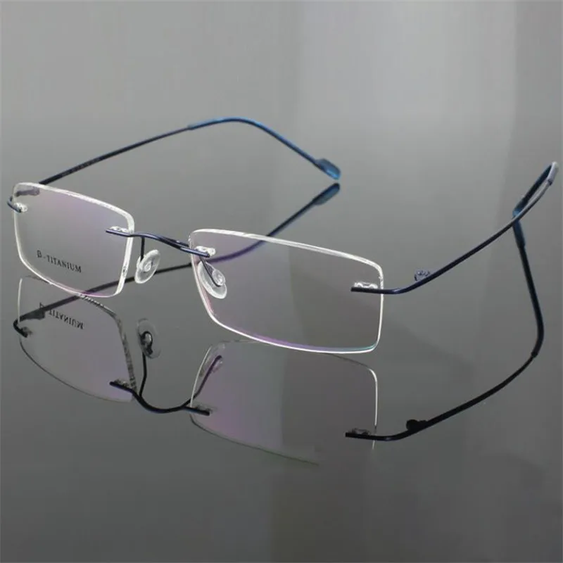 Оправа для очков Vazrobe Мужская титановая без оправы|Мужские очки кадры| |