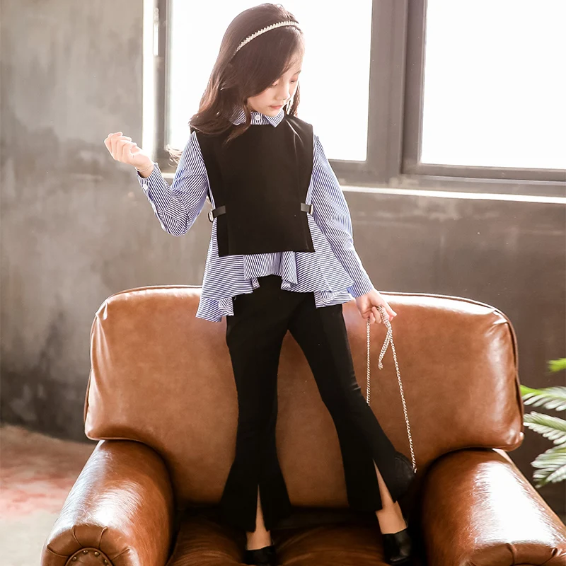 Комплект одежды для девочек детская одежда эксклюзивная 2019 г. Осенне-зимняя