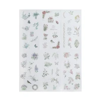 6 sheetspack forest birds flowers deer decorative stickers notebook handbook decoration