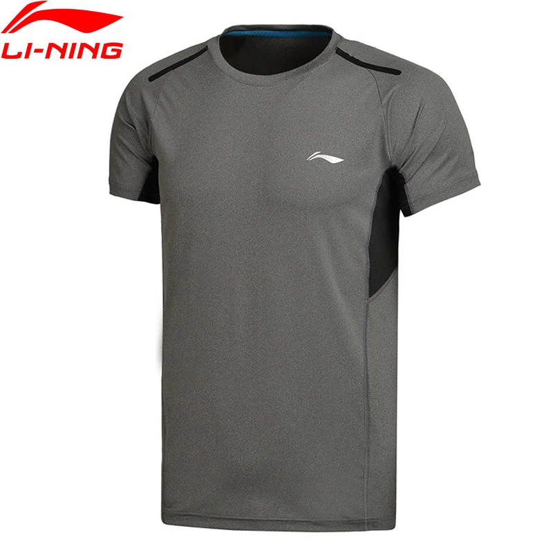 Li-Ning мужские футболки для тренировок ATDRY с коротким рукавом дышащей подкладкой