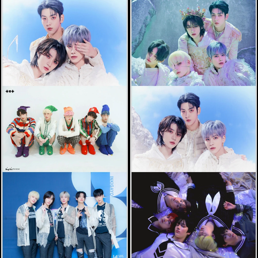 Постер K-pop TXT новый альбом хаосы Заморозка Картина на холсте настенное искусство