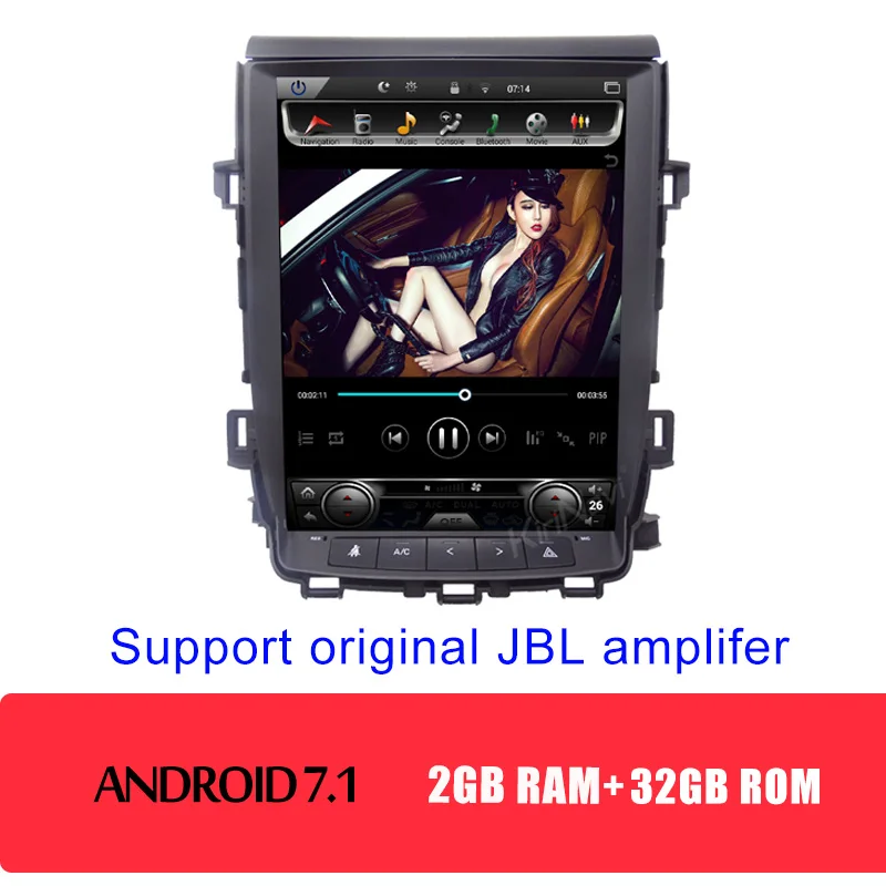 android car radio KiriNavi вертикальный экран Tesla стиль Android 7,1 12," Автомагнитола для Toyota Alphard автомобильный Dvd мультимедиа gps навигация 2007-2013 - Цвет: android car radio