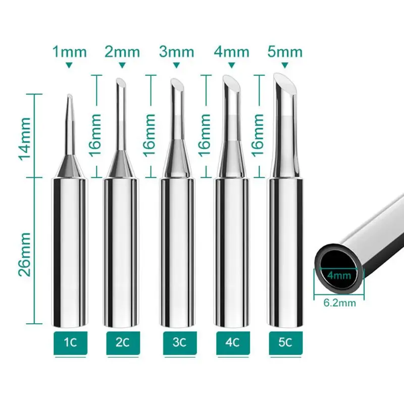 

New Lead Free Solder Iron Tips Replacement For Soldering Repair Station Welding Dropshipping