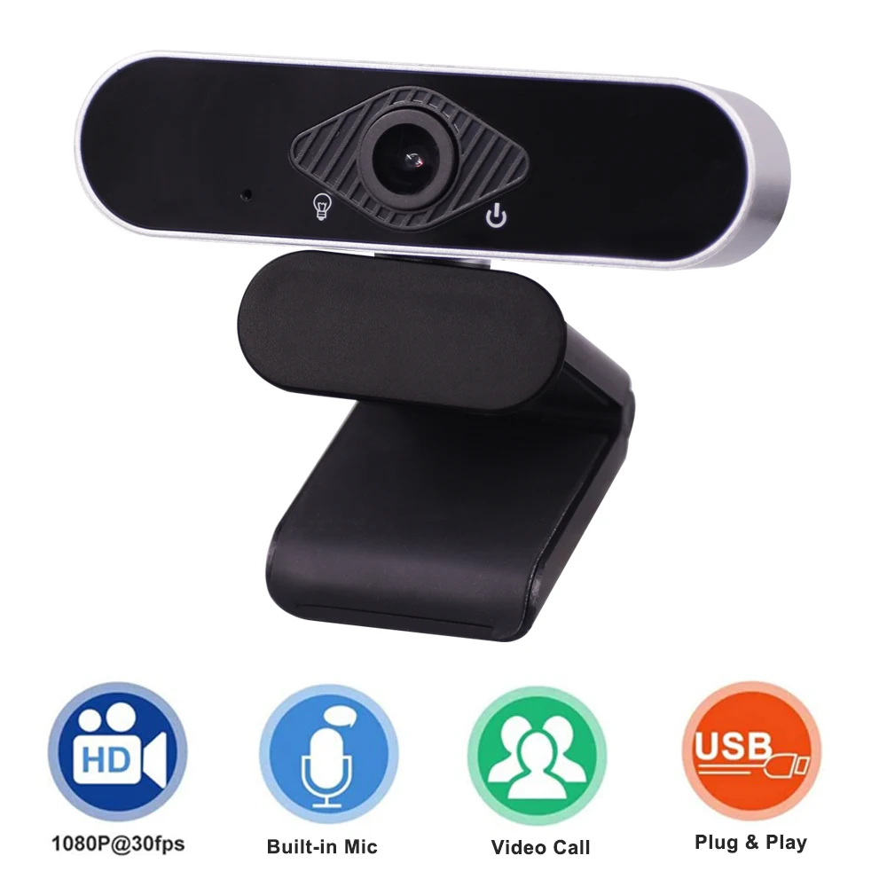 

Веб-камера с микрофоном, 1080P, HD, USB, угол обзора 110 градусов