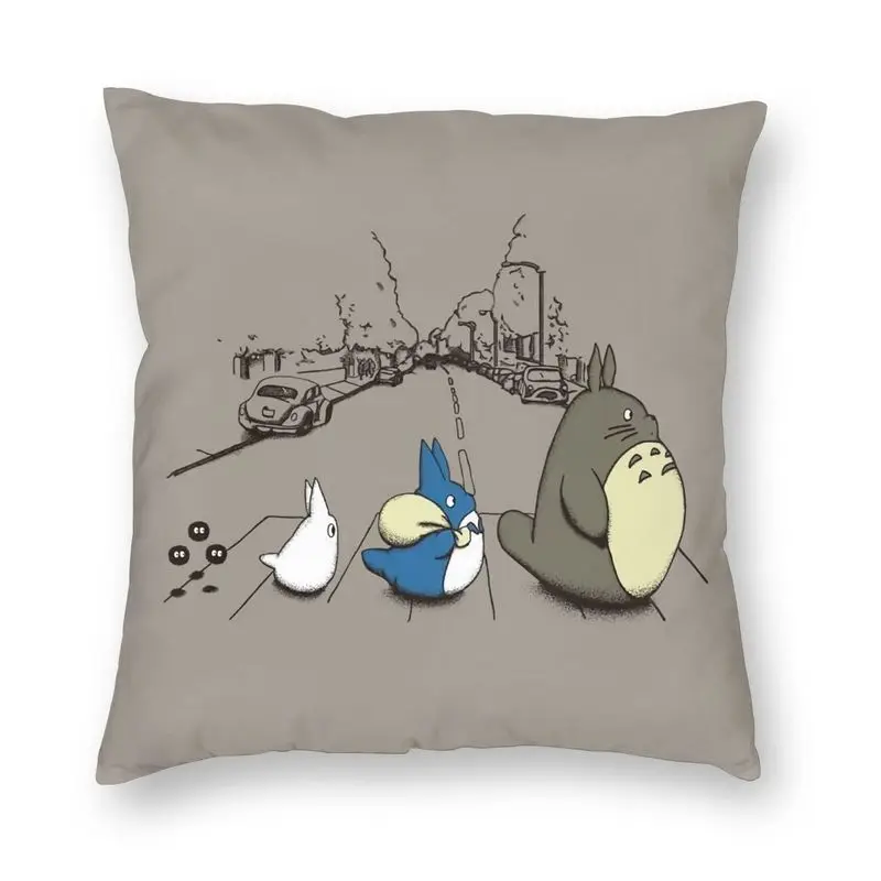 

My Neighbor Totoro Square Pillow Case Home Decorative Japanese Anime Cushions Throw Pillow for Living Room Double-Sided Printing