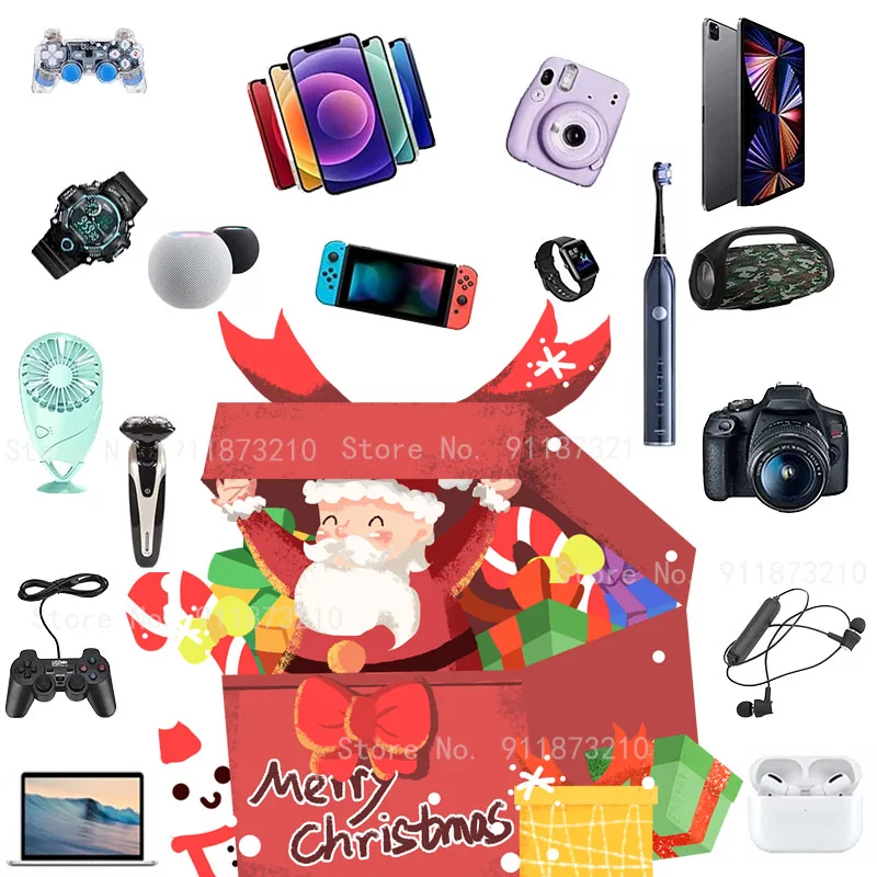 

Christmas Lucky Gift Box Mystery Box Premium Electronic Product Mystery Box 100% Surprise Computers Watches Electronic Products
