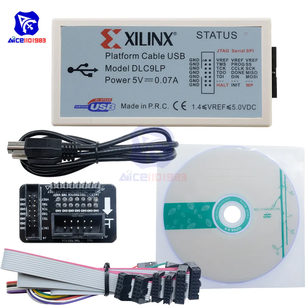 Платформа diymore XILINX, кабель USB FPGA CPLD JTAG SPI, загрузка отладчика, программатор с USB кабелем Type-B - изображение