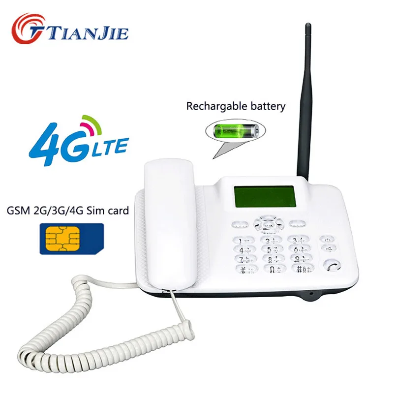 TIANJIE 3g/4G FDD/WXDMA/GSM sim-карта беспроводной стационарный телефон для дома/офиса/компании/дома стационарный телефон