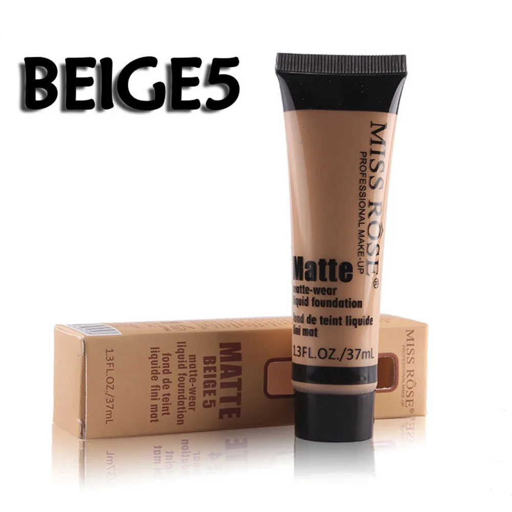 MISS ROSE Waterproof Moisturizing Matte Liquid Foundation Makeup Concealer Cream Oil control lasting Easy to smear face cosmetic | Красота и