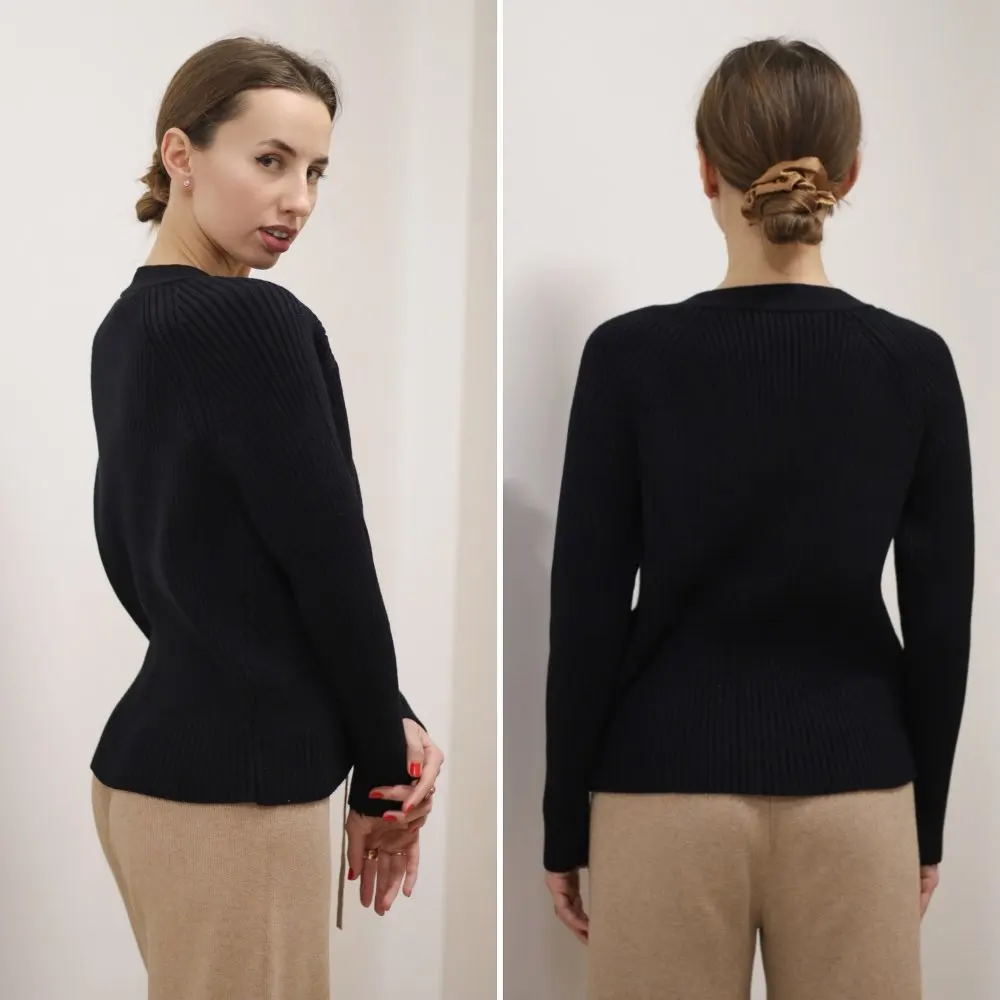 Однотонный Элегантный женский вязаный кардиган свитер для женщин повседневное