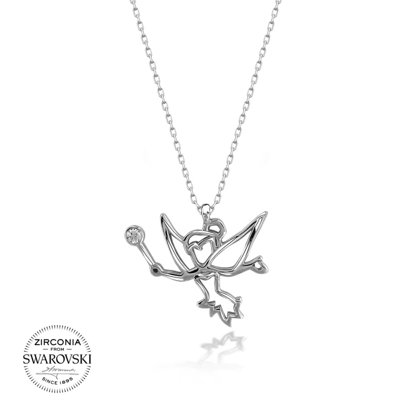 

Серебряный Цирконий Swarovski Silverlina сказочное ожерелье