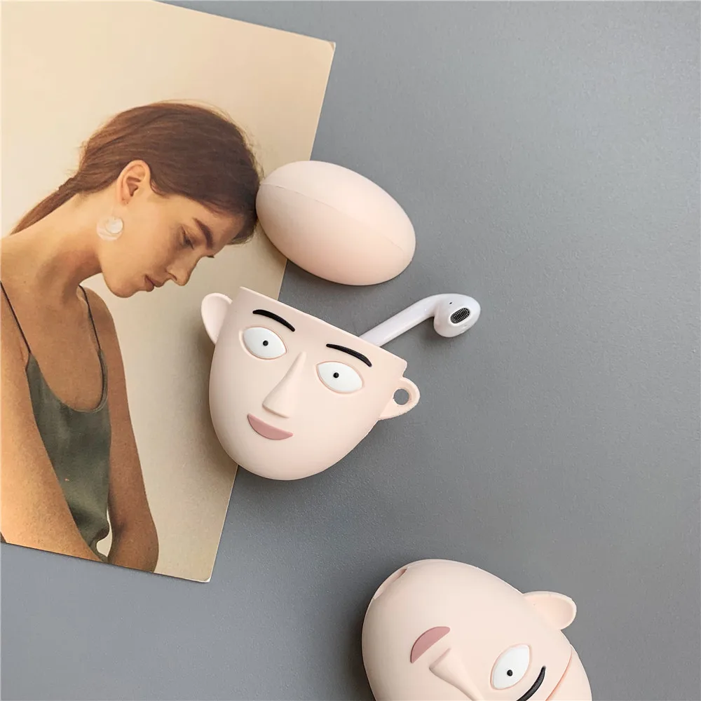 3D милый японский мультфильм ONE PUNCH-MAN Saitama чехол для airpods 1 2 Kawaii чехол для Air pods 1 силиконовый чехол для Air pods 2 funda