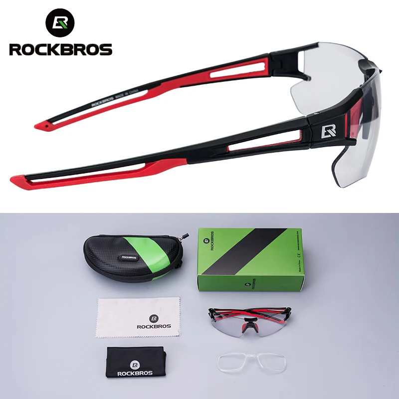 ROCKBROS фотохромные велосипедные очки, велосипедные очки, спортивные мужские солнцезащитные очки, MTB дорожный Велоспорт, защитные очки