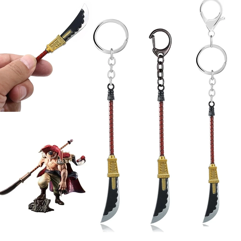 12 см аниме цельный Белый брелок для ключей с бородным мечом Эдвард Ньюгейт меч